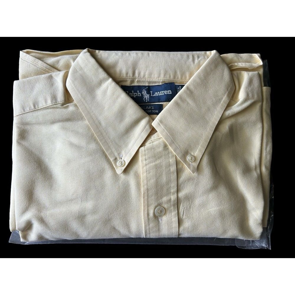 Ralph Lauren  Yellow Blake Long Sleeve Shirt With Logo‎ Size Large - Picture 6 of 6